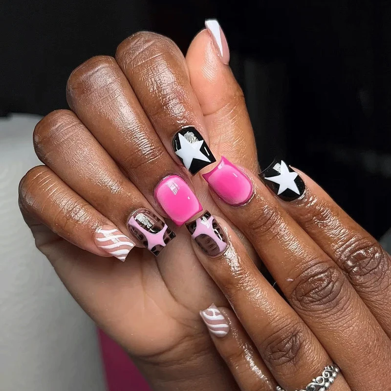 Trendige Gel-Nagelkunst-Set