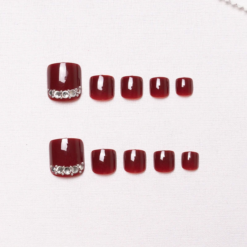 Dekorative Strass Akzent Fußnagelkunst