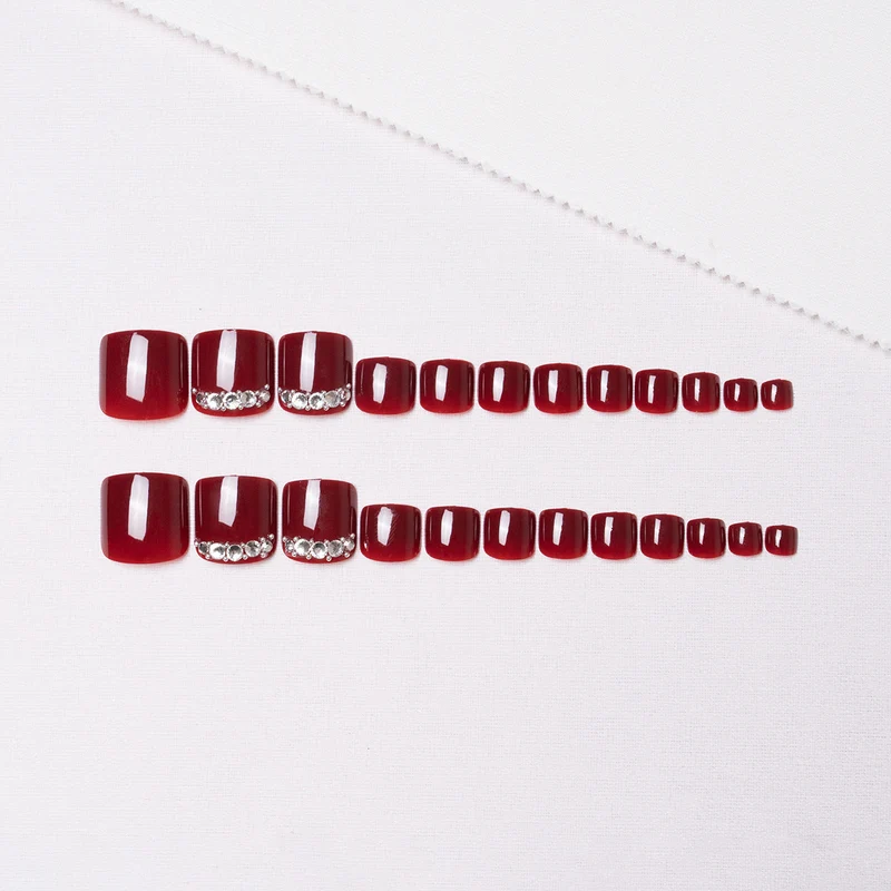 Dekorative Strass Akzent Fußnagelkunst