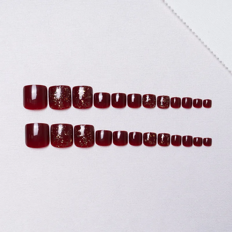Dekorative Glitzer Pediküre Nagelkunst 1791110394