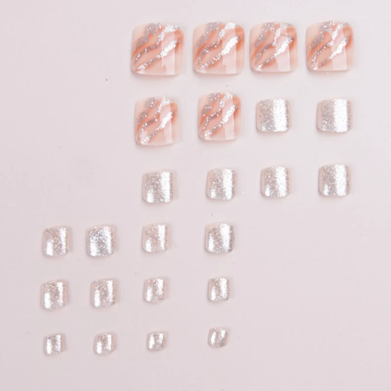 Dekoratives Glitter Pediküre-Set