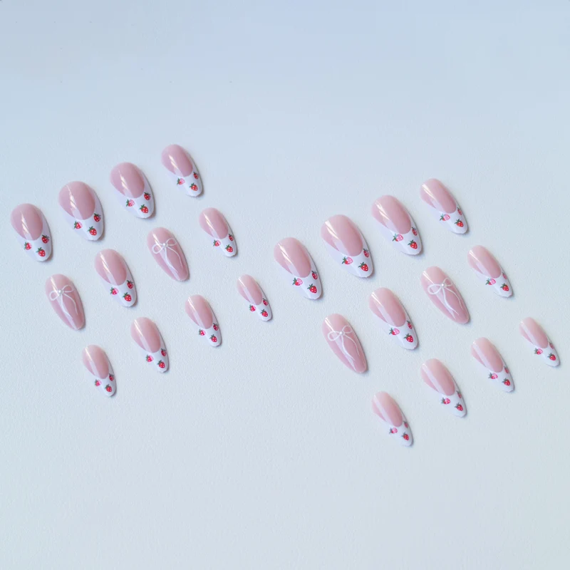 Erdbeer Design Acryl Nagelkunst Set