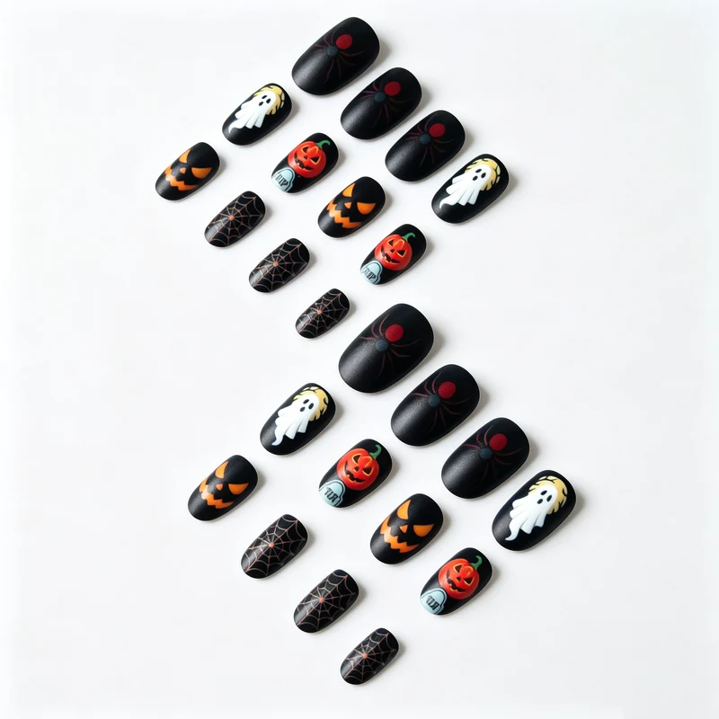 Gruseliges Halloween-Thema Nagelkunst-Set