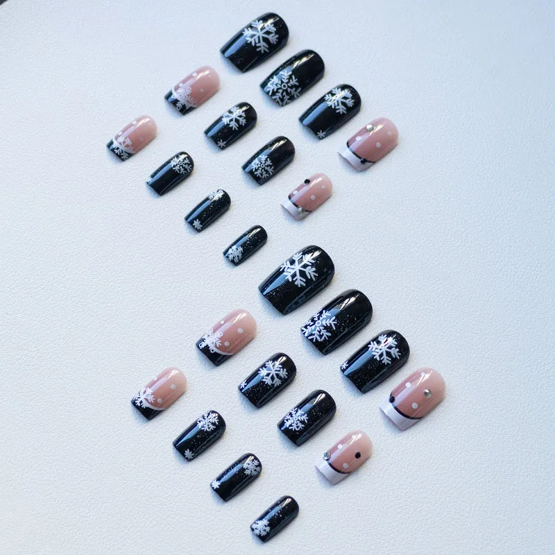 Schneeflocken-inspiriertes Acryl-Nagelkunst-Set