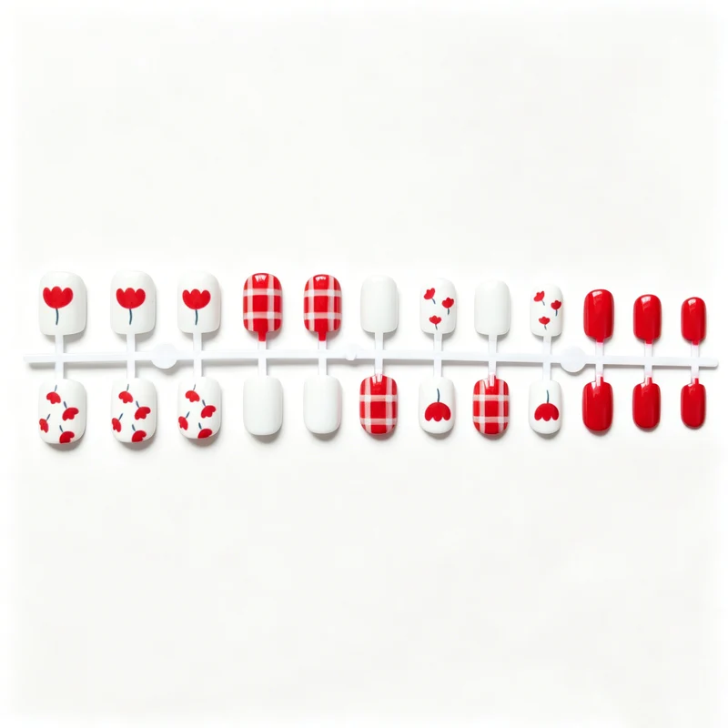 Saisonales Floral Nagelkunstdesign