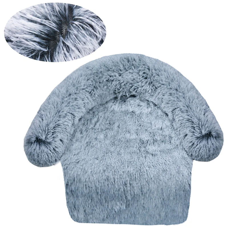 Flauschiges rundes Sofa-Hundebett