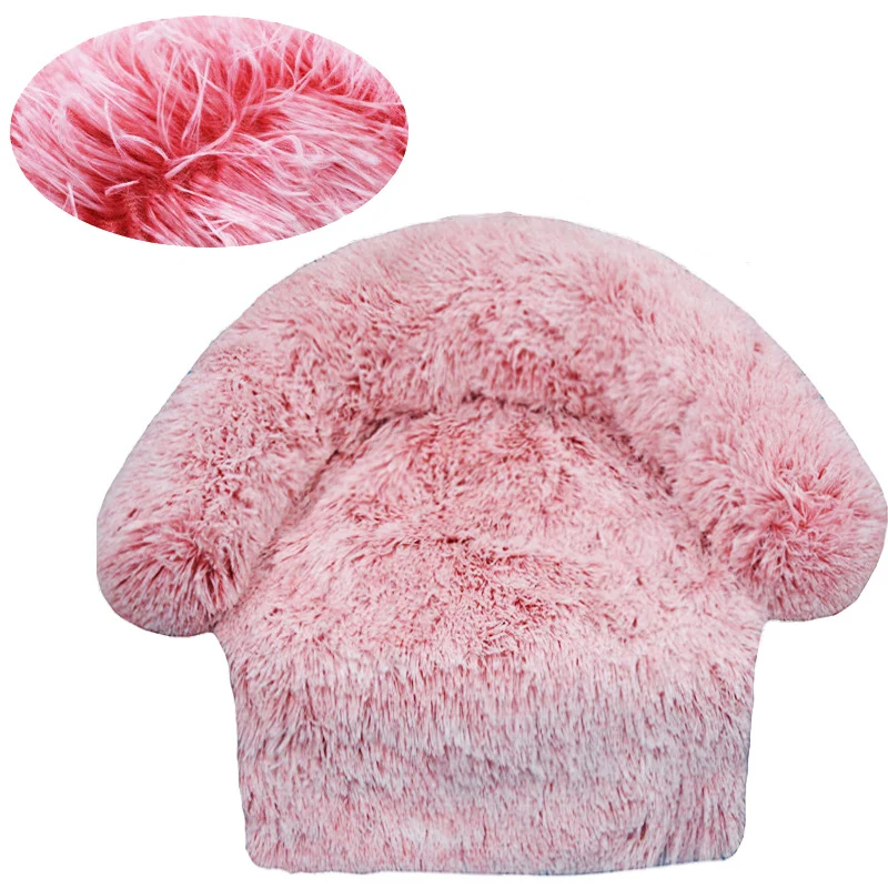 Flauschiges rundes Sofa-Hundebett