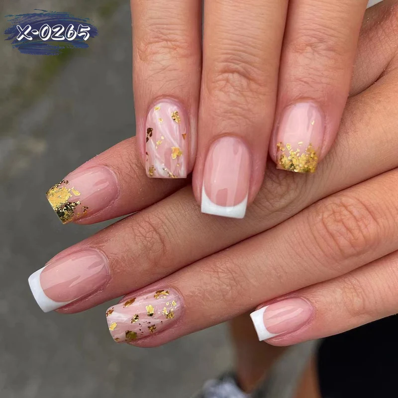 Luxus Goldblatt Nagelkunst Set