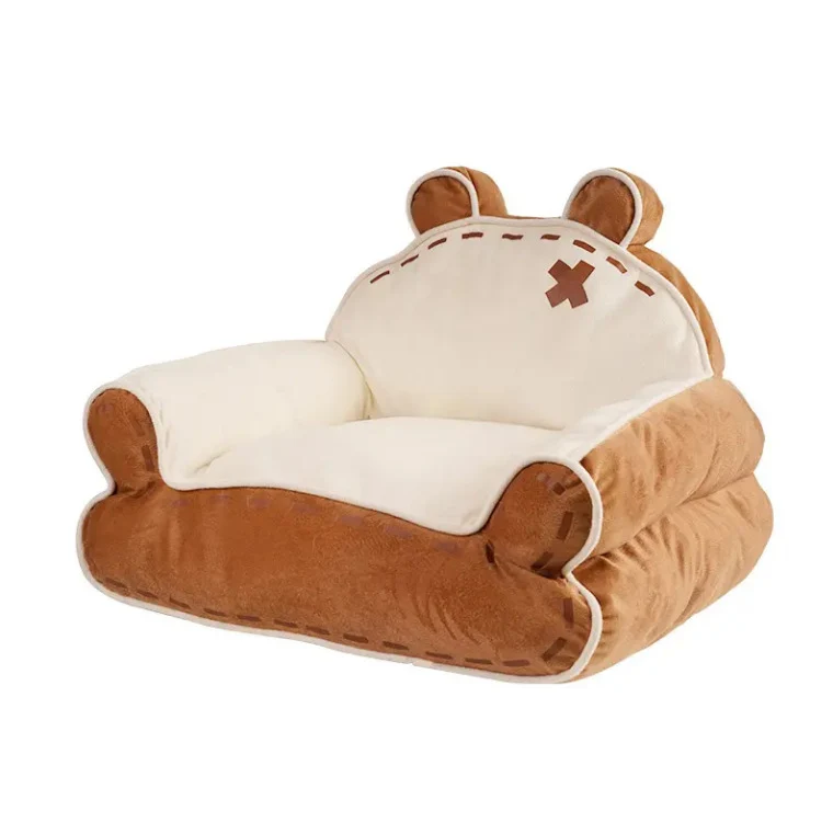 Sessel-Hundebett im Kuscheltier-Design