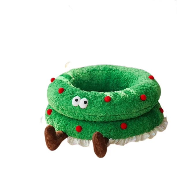 Flauschiges Frosch-Themen-Hundebett