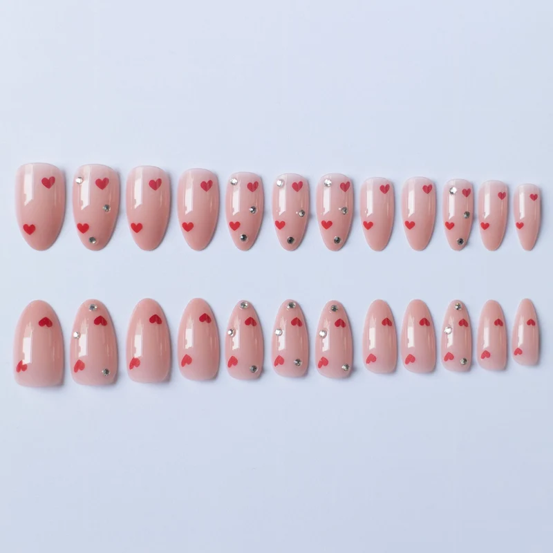 Liebe-Themen Acryl Nagel Kunst Design