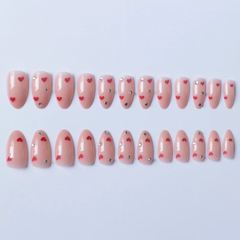 Liebe-Themen Acryl Nagel Kunst Design
