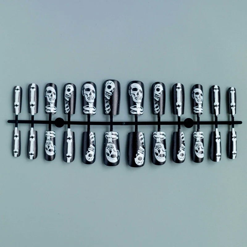 Halloween-Themen Skelett Nagelkunst Set