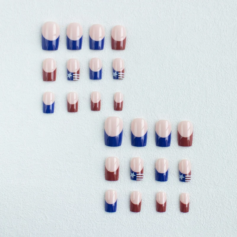 Patriotisches Nagelkunst-Set