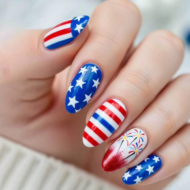 Patriotische Nail Art