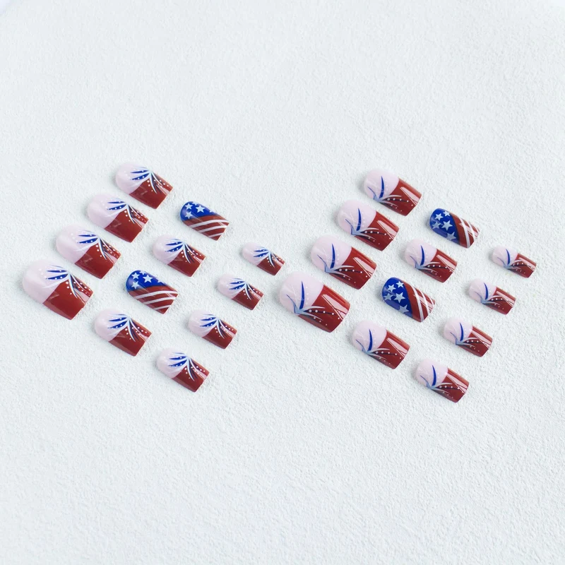 Patriotisches Nagelkunstset