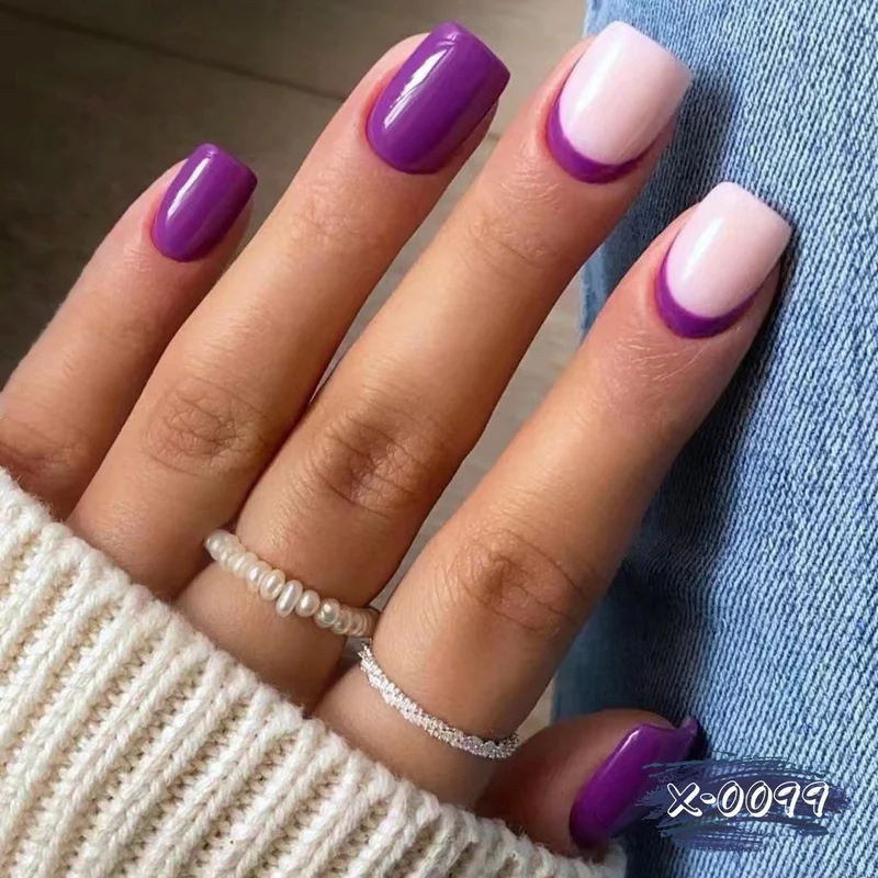 Stylisches French Tip Nail Art Set