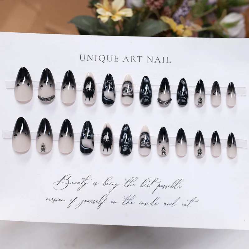 Künstlerische Stiletto Druck-Nägel