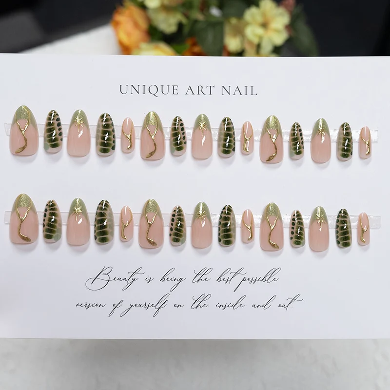 Künstlerische Lange Stiletto Nagelkunst