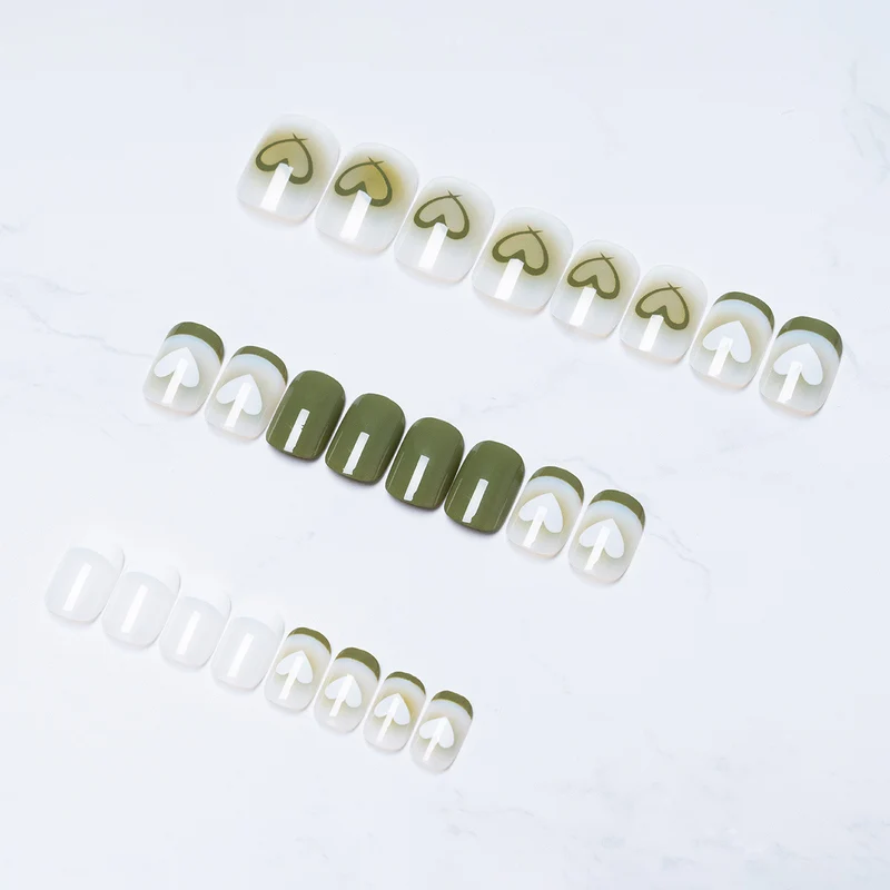 Künstlerisch Herz-Design Druckplattennägel