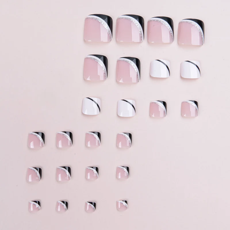 Künstlerische Geometrische Pediküre Nagelkunst
