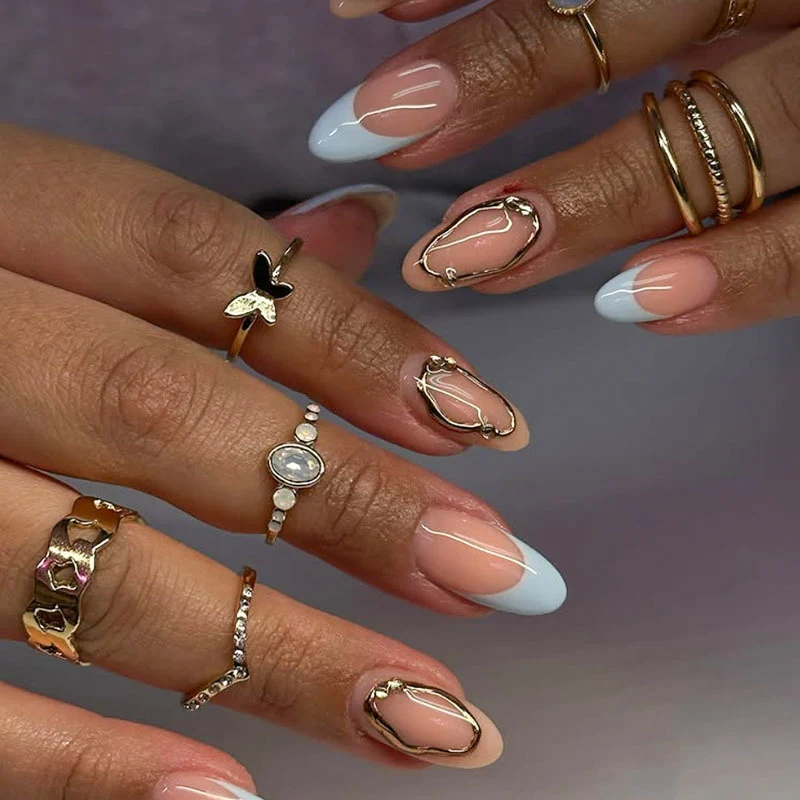 Künstlerische Französische Spitze Nagelkunst