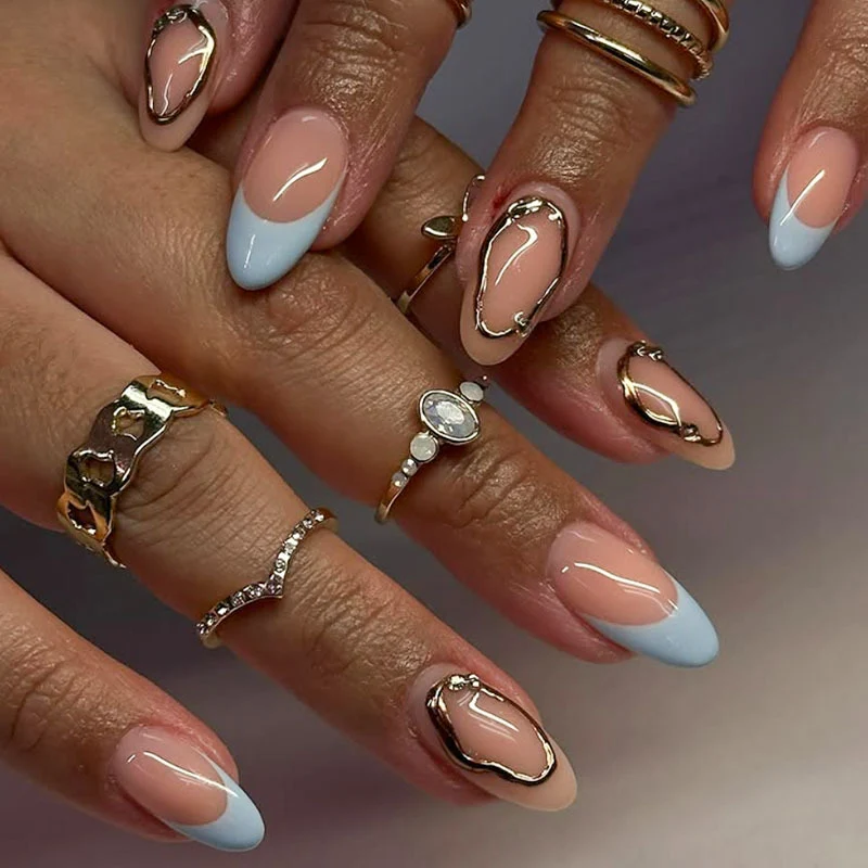 Künstlerische Französische Spitze Nagelkunst