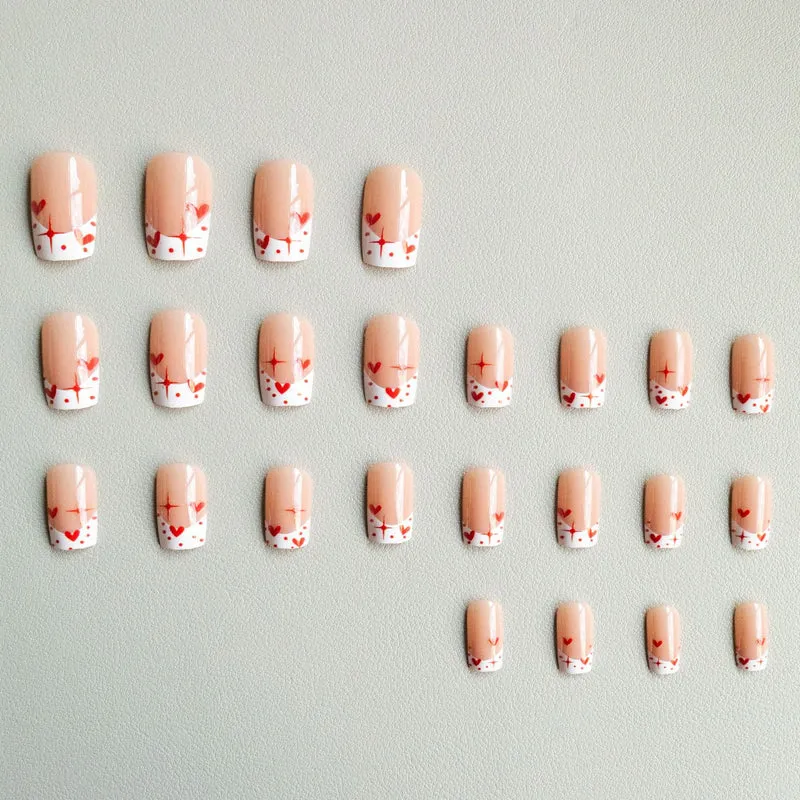 Romantische Herz-Themen Nagelkunst