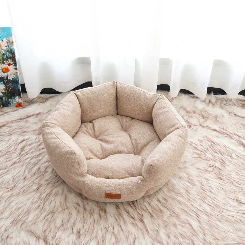 Rundes, stützendes Hundebett