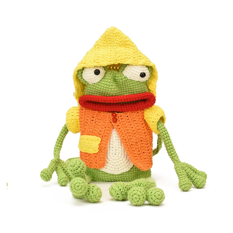 Handgefertigtes gehäkeltes Froschspielzeug