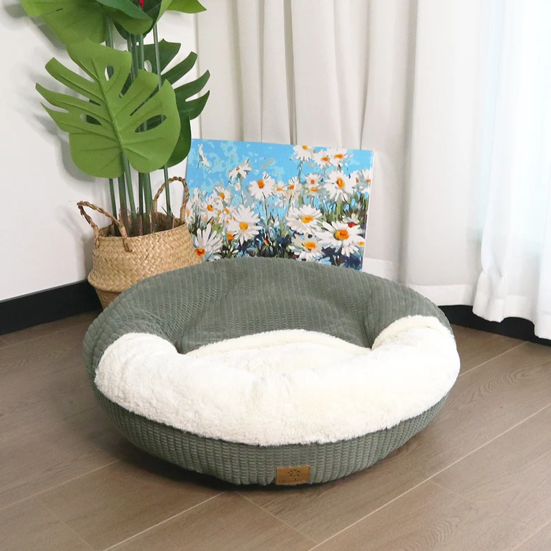 Rundes Plüsch-Hundebett