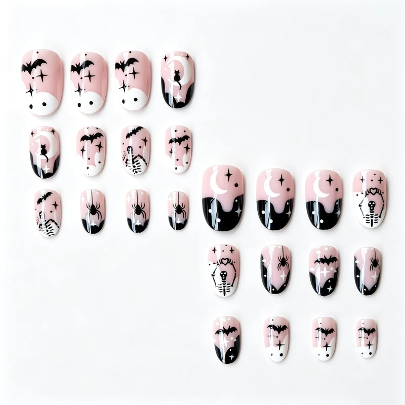 Halloween-Themen-Nagelkunst-Set