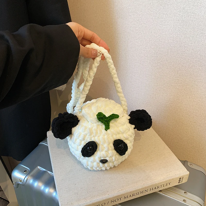 Niedliche schweineförmige gehäkelte Mini-Handtasche