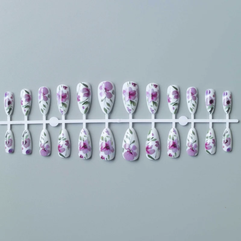 Blumen-Aquarell-Nagelkunst-Set