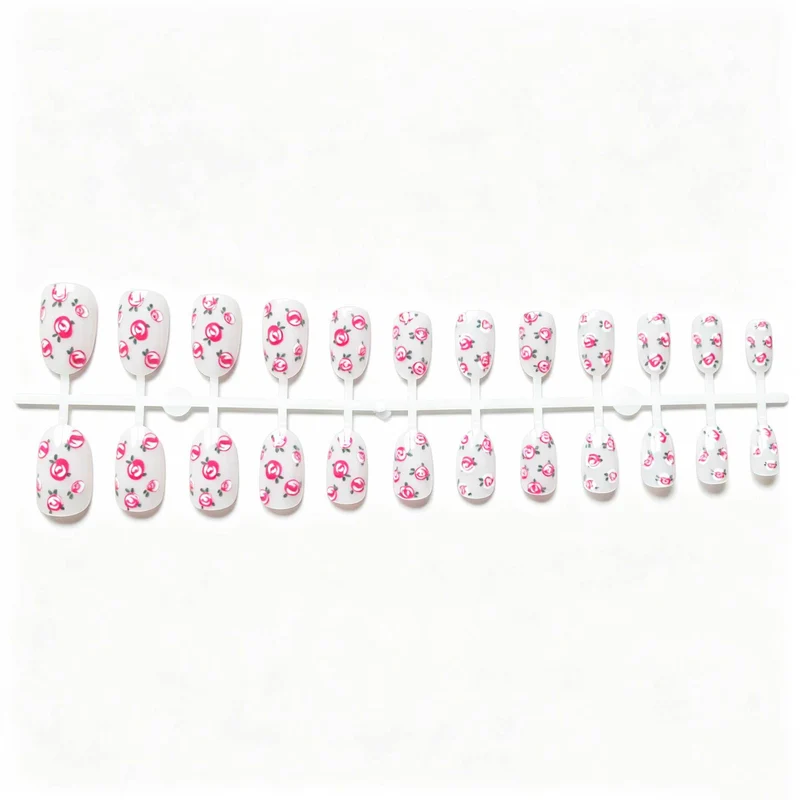 Floral Rose Design Nagelkunst