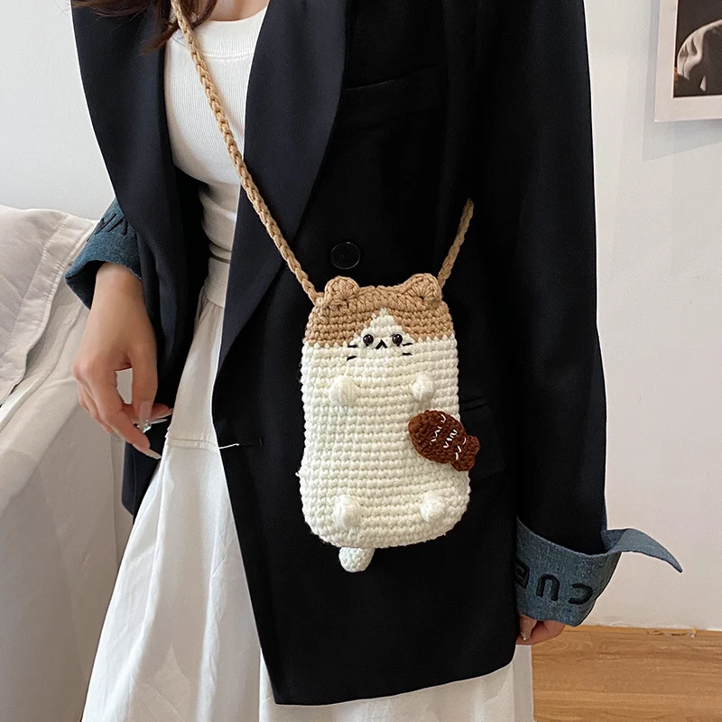 Niedliche tierische Häkel-Mini-Tasche