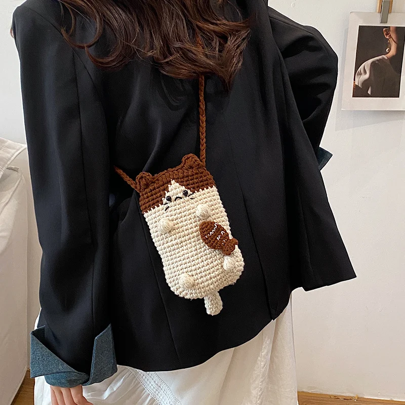 Niedliche tierische Häkel-Mini-Tasche