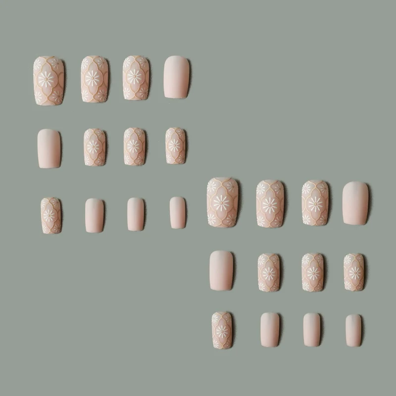 Blumenmuster Acryl Nagelkunstset