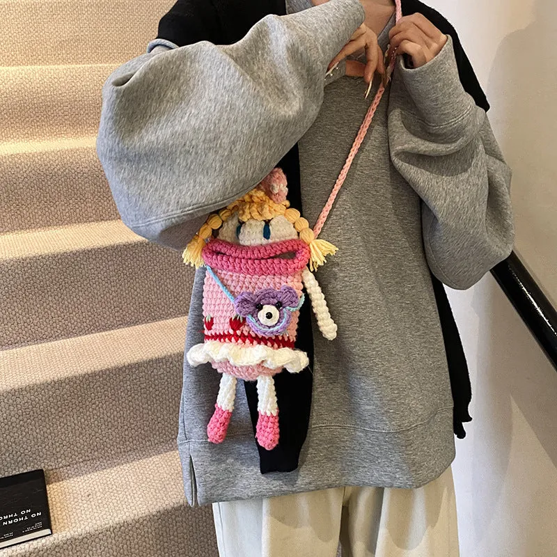 Kreativer Häkelpuppe Rucksack
