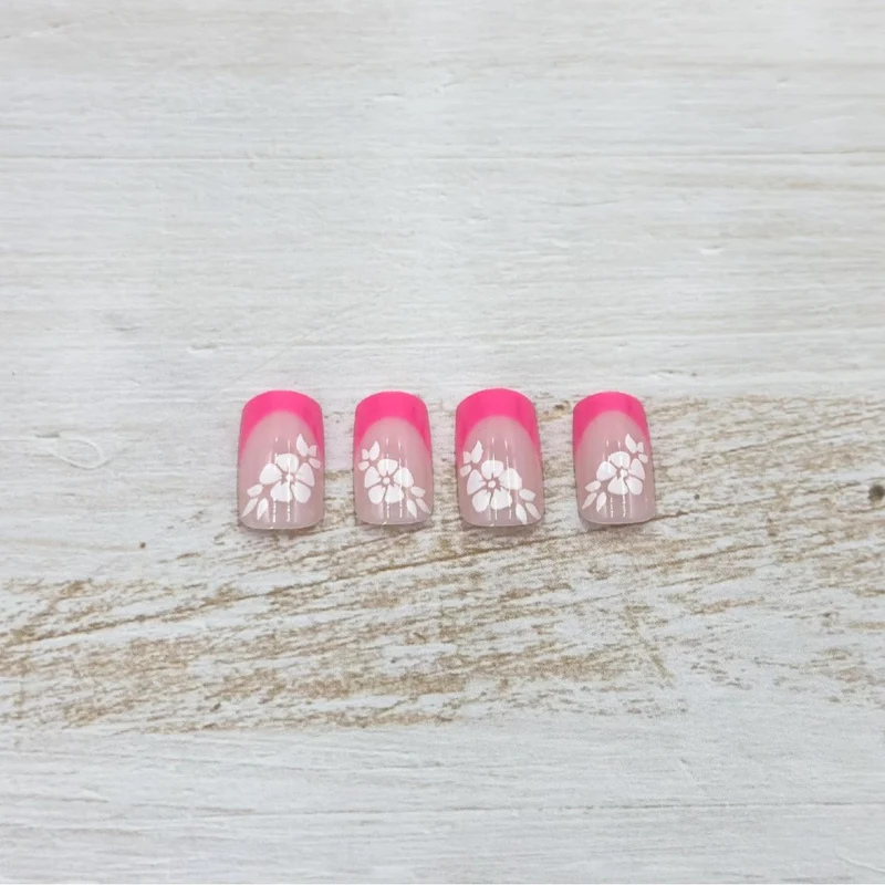 Floral Accent Acryl Nagelkunst Set