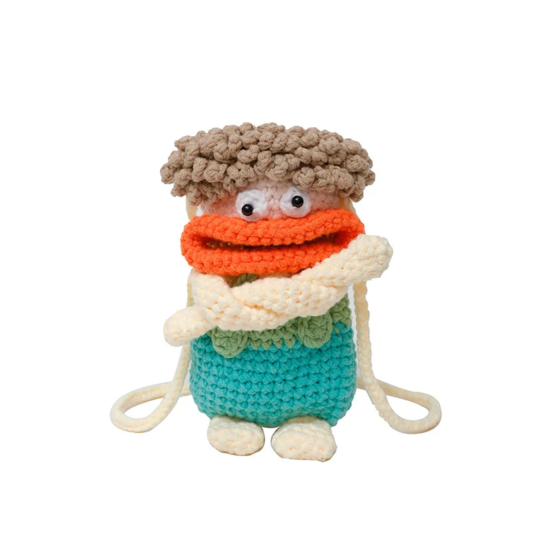 Adorable Häkelcharakter Mini Tasche