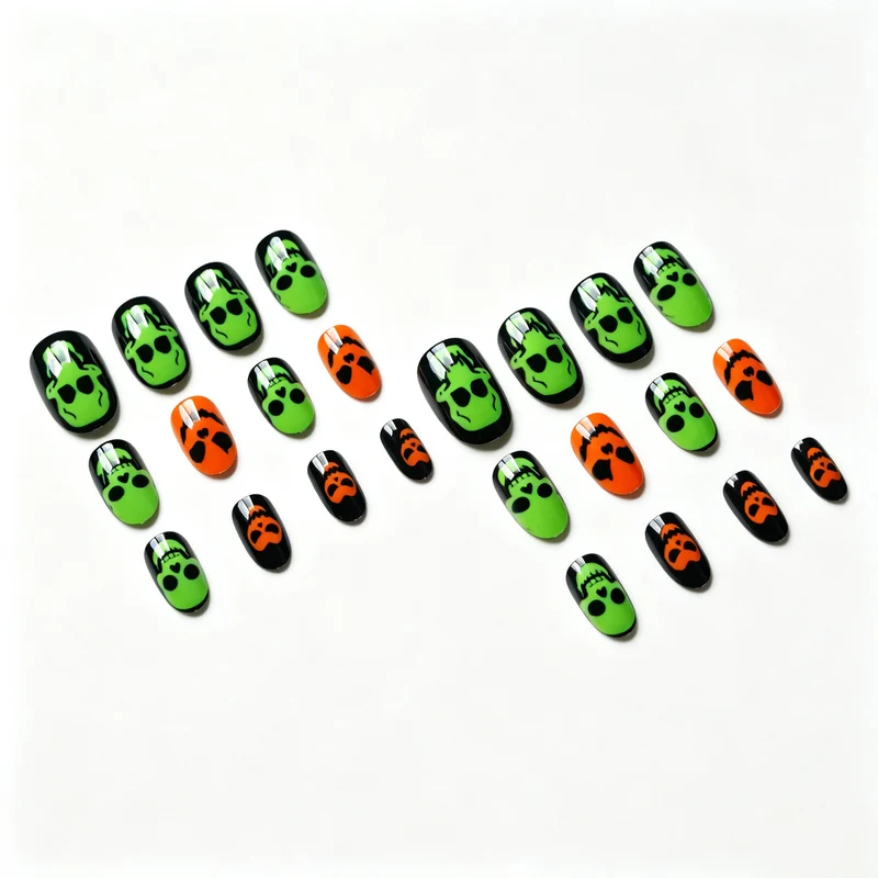 Halloween Skull-Themen Nagel Kunst Set
