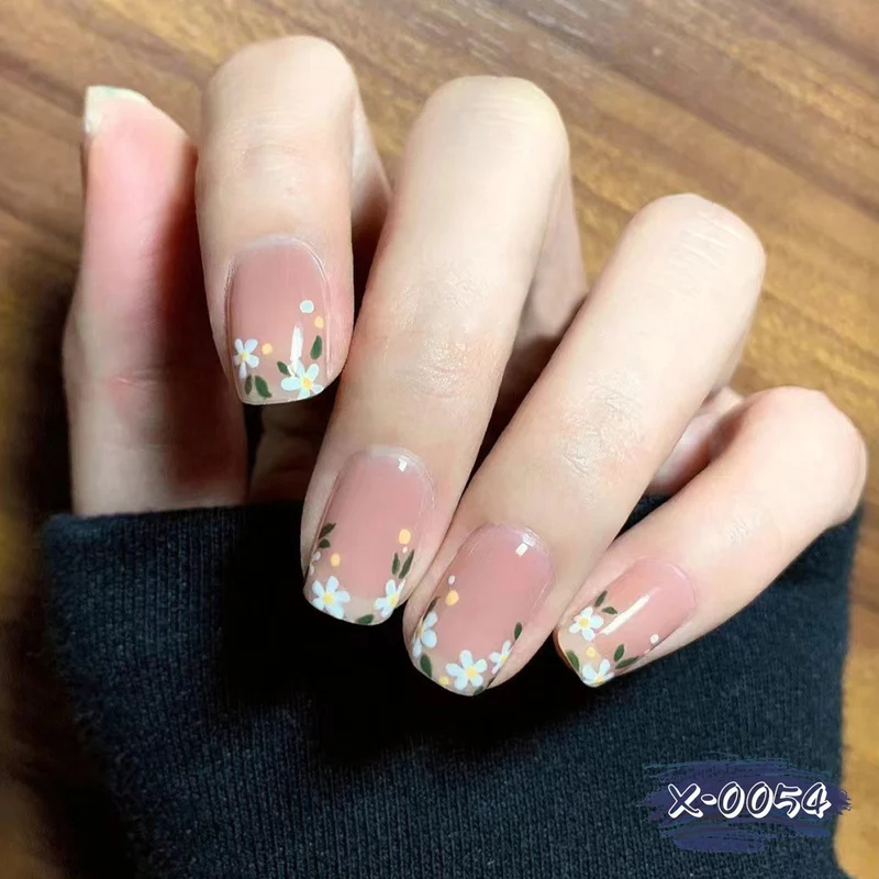 Floral Accent Acryl Nagelkunst