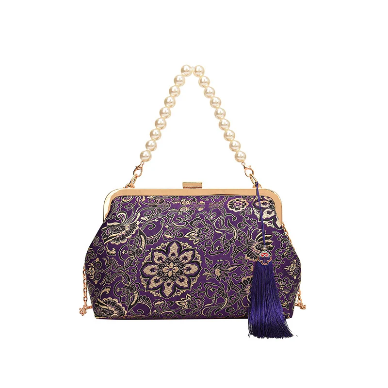 Vintage Seiden Abendhandtasche