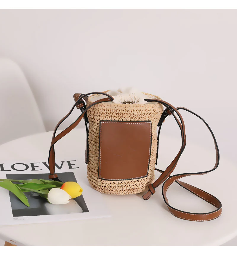 Moderne Rucksacktasche aus geflochtenem Material Skanto