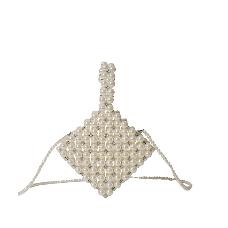 Stylische Perlen Abend Clutch
