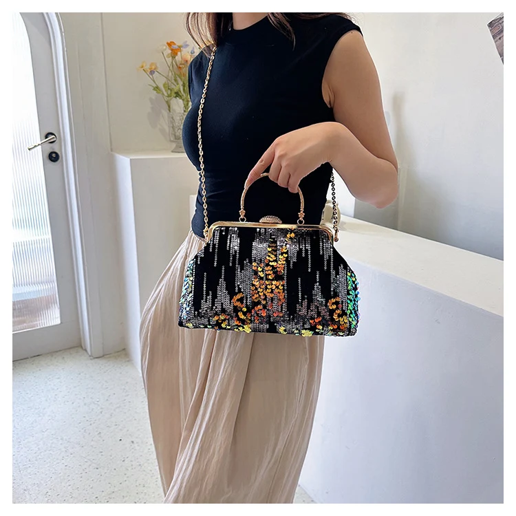 Paillettierte Abendhandtasche
