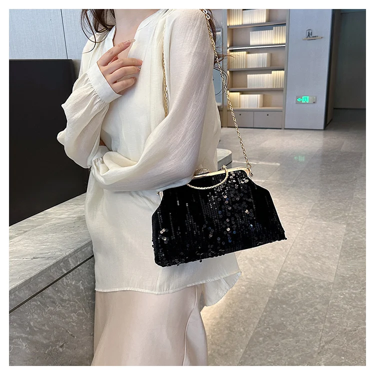 Paillettierte Abendhandtasche
