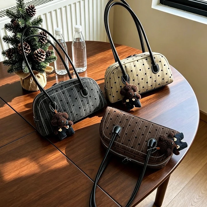Polka Dot Akzent Handtasche