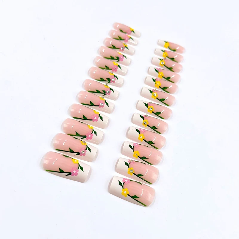 Blumen Design Acryl Nagelkunst Set